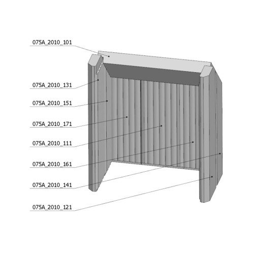 Šamotová komora komplet KV 075 01 (B)